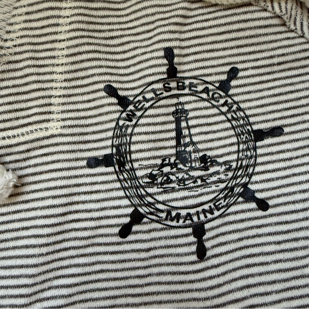 Blue 84 Wells Beach Maine Pullover Sweater/Sweatshirt Striped Nautical Size S - Picture 6 of 8